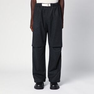 Darkpark Dark Grey Track Pants In Wool Men